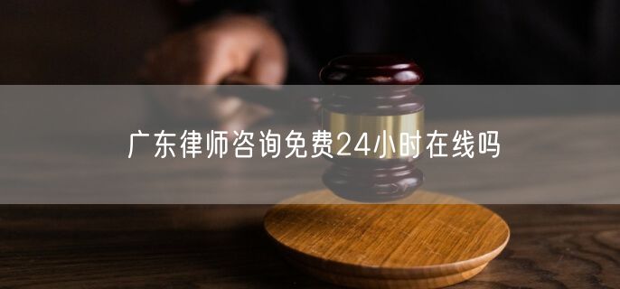 广东律师咨询免费24小时在线吗