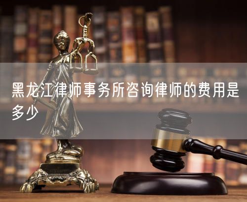 黑龙江律师事务所咨询律师的费用是多少