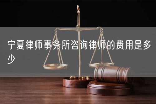 宁夏律师事务所咨询律师的费用是多少