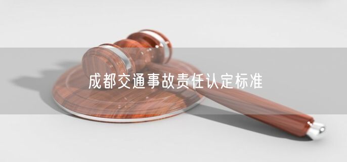 成都交通事故责任认定标准